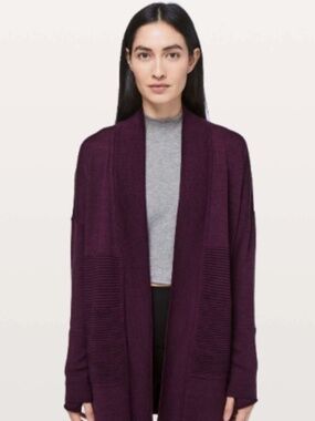 Lululemon Sit In Lotus Wrap II Cardigan - Heathered Plum